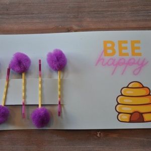 Bee Happy Bobby Pin Inspirational Message